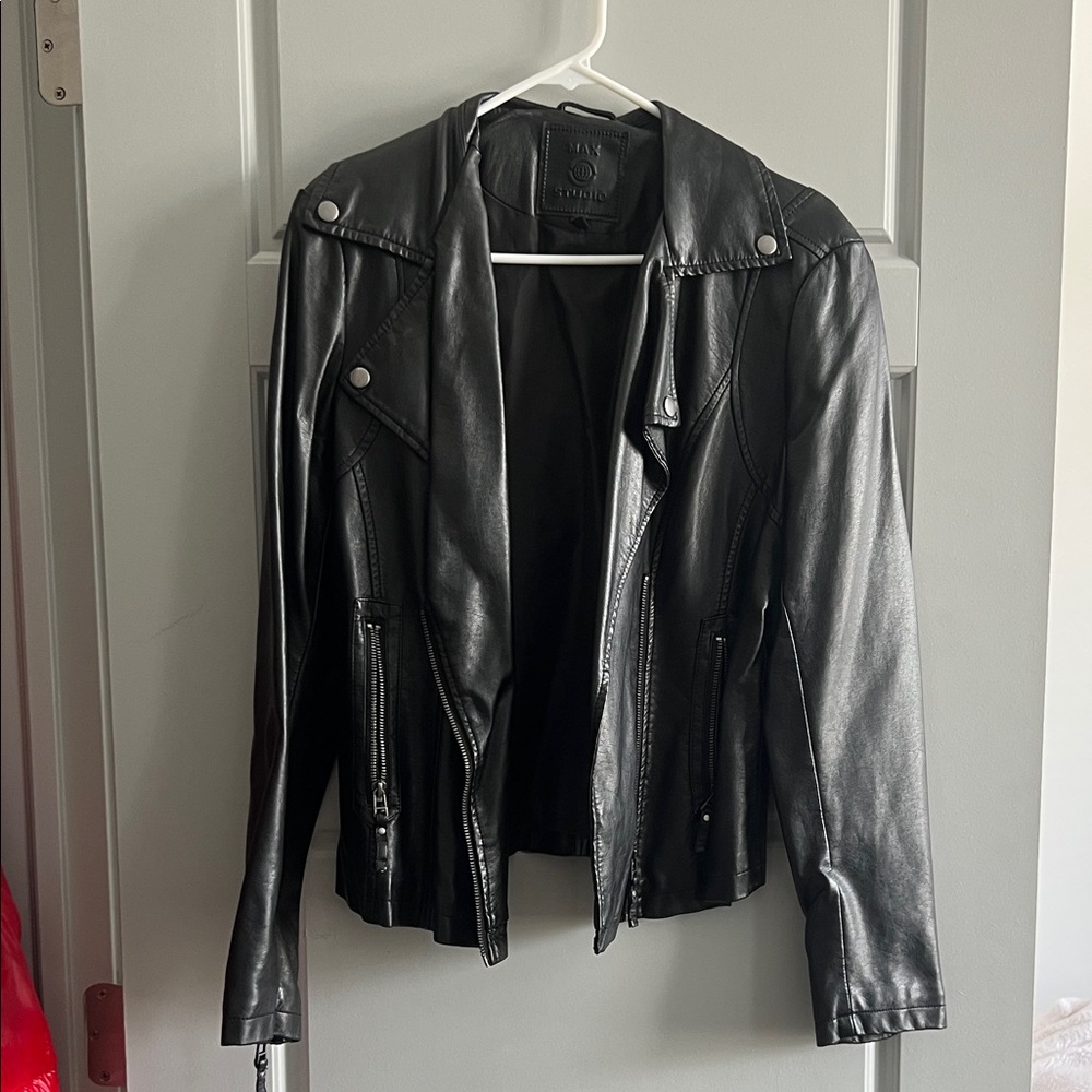 Max Studio Black Leather Jacket